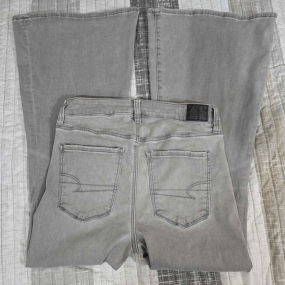 American Eagle Outfitters Real Good Upcycled Ne(x)t Level Grey Wash Sz 8 X Short - Picture 8 of 9